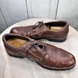 Cole Haan Nike Air Leather Oxfords Brown Lace Up Men’s Size 11 Rubber Sole Shoe